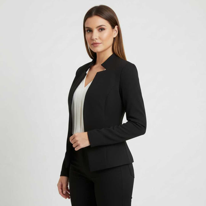 Blazer Feminino Alfaiataria Preto Corte Slim