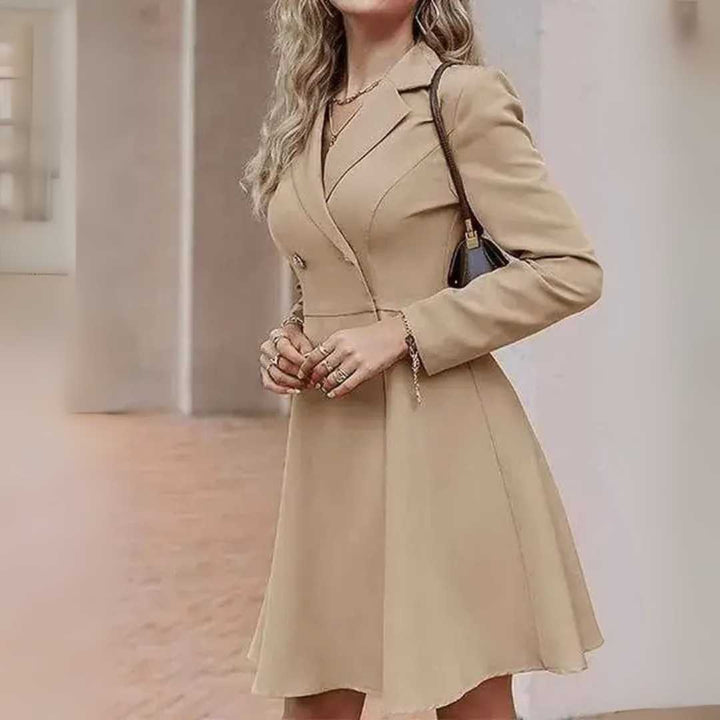 Vestido Tipo Blazer Mariana Bege