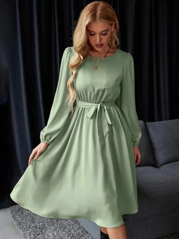 Vestido Midi Manga Longa