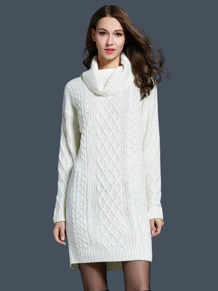 Vestido Feminino Gola Alta Inverno