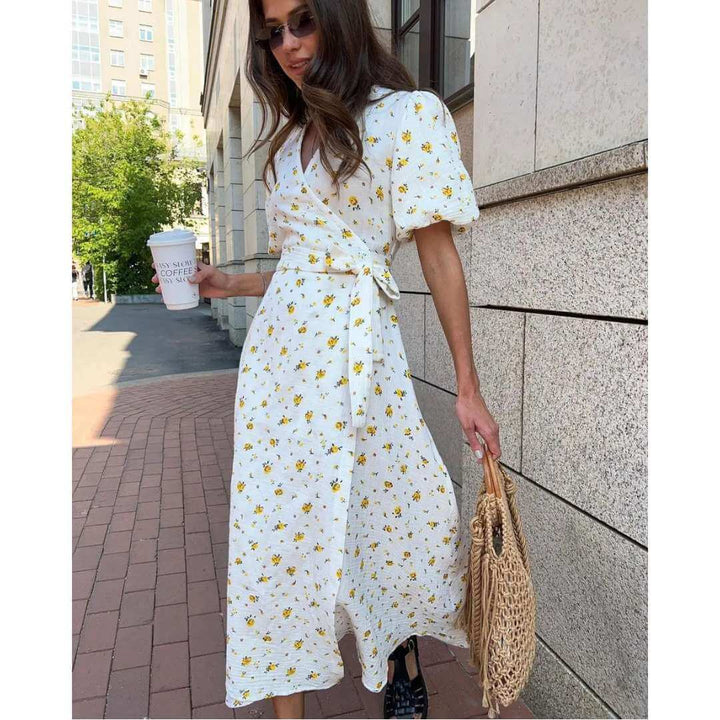 Vestido Feminino Midi Florido